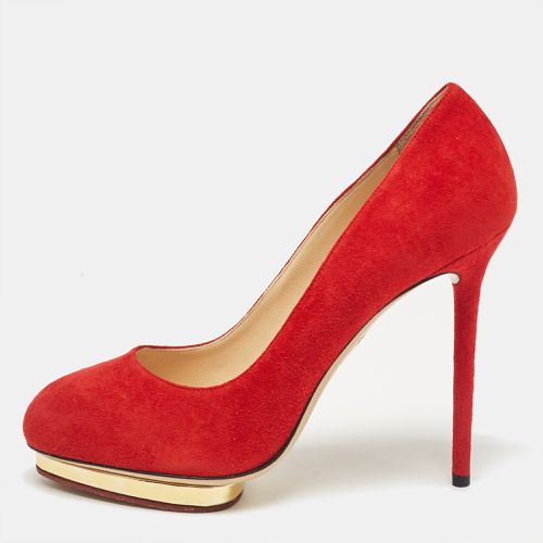 Charlotte Olympia Red Suede Dolly Platform Pumps 40.5 - Charlotte Olympia - Modalova