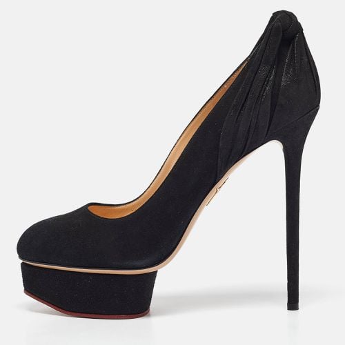 Charlotte Olympia Black Suede Dolly Platform Pumps Size 41 - Charlotte Olympia - Modalova