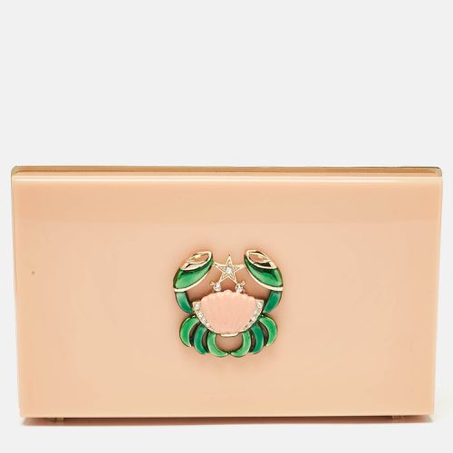 Charlotte Olympia Peach Perspex Cancer Zodiac Pandora Box Clutch - Charlotte Olympia - Modalova