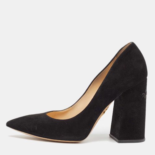 Charlotte Olympia Black Suede Block Heel Pumps Size 39 - Charlotte Olympia - Modalova