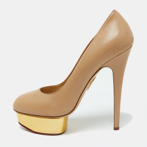 Leather Dolly Platform Pumps Size 39.5 - Charlotte Olympia - Modalova