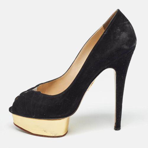 Charlotte Olympia Black Suede Platform Pumps Size 40 - Charlotte Olympia - Modalova