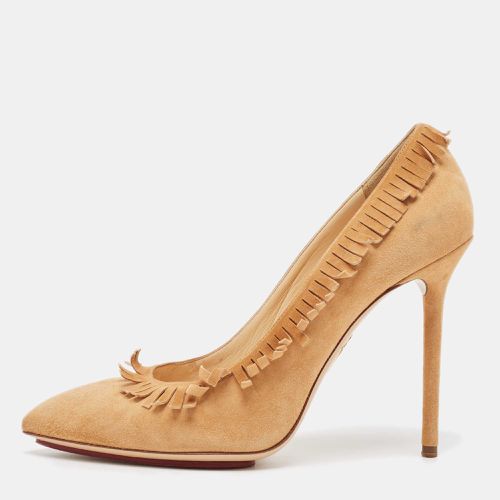 Charlotte Olympia Brown Suede Fringe Pumps Size 40 - Charlotte Olympia - Modalova