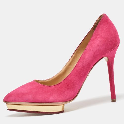 Charlotte Olympia Pink Suede Platform Pumps Size 36 - Charlotte Olympia - Modalova