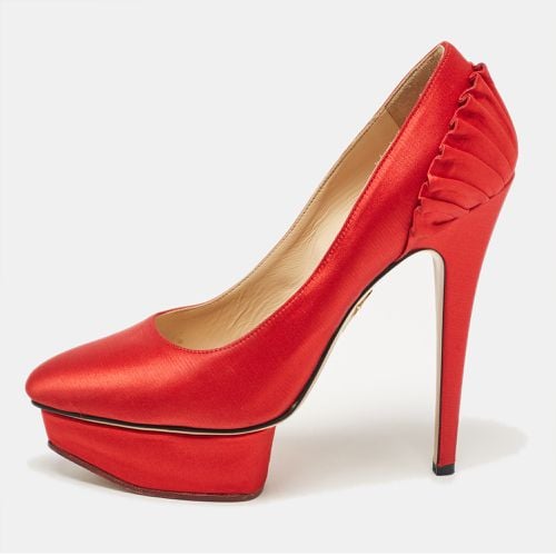 Charlotte Olympia Red Satin Paloma Platform Pumps Size 37.5 - Charlotte Olympia - Modalova