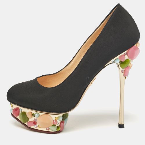 Charlotte Olympia Black Satin Dolly Platform Pumps Size 37.5 - Charlotte Olympia - Modalova