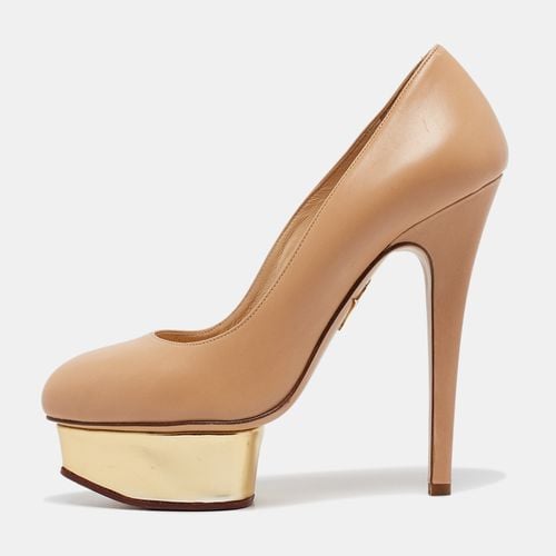 Charlotte Olympia Beige Leather Dolly Platform Pumps Size 37.5 - Charlotte Olympia - Modalova