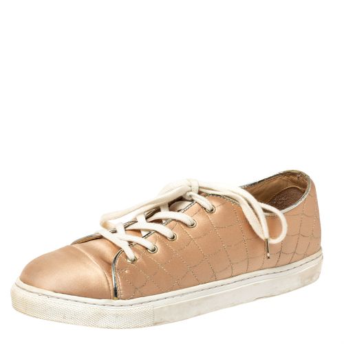 Charlotte Olympia Peach Satin Web Low Top Sneakers Size 37 - Charlotte Olympia - Modalova