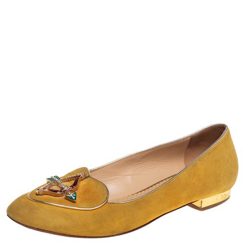 Charlotte Olympia Yellow Suede Ballet Flats Size 36.5 - Charlotte Olympia - Modalova