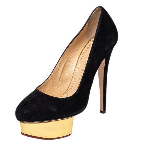 Charlotte Olympia Black Suede Dolly Platform Pumps Size 36.5 - Charlotte Olympia - Modalova