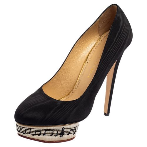 Charlotte Olympia Black Canvas Dolly Platform Pumps Size 41 - Charlotte Olympia - Modalova