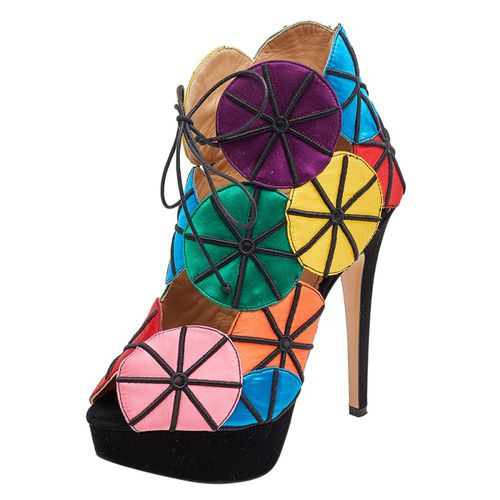 Charlotte Olympia Multicolor Satin Parasol Platform Sandals Size 36.5 - Charlotte Olympia - Modalova