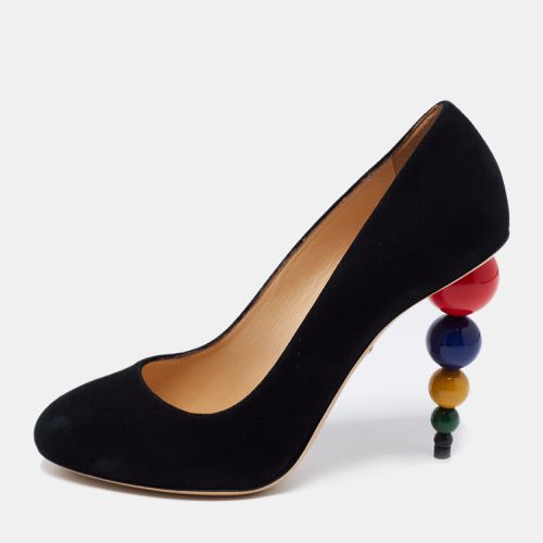 Charlotte Olympia Black Suede Mid Century Pumps Size 37.5 - Charlotte Olympia - Modalova