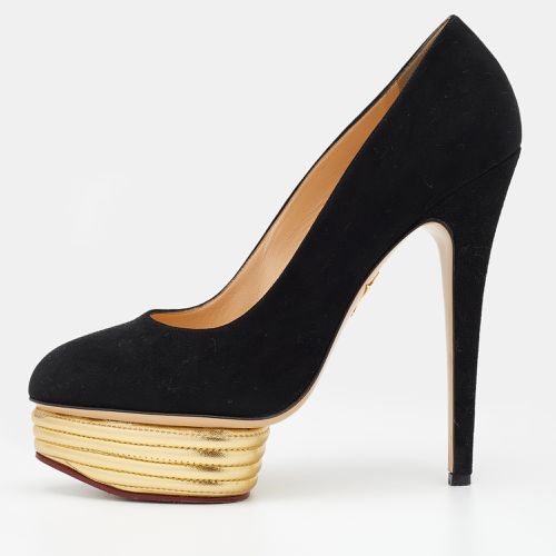 Charlotte Olympia Black Suede Dolly Platform Pumps Size 41 - Charlotte Olympia - Modalova