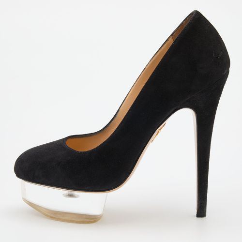 Charlotte Olympia Black Suede Dolly Platform Pumps Size 38 - Charlotte Olympia - Modalova