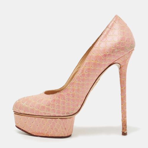 Charlotte Olympia Pink Python Priscilla Platform Pumps Size 37 - Charlotte Olympia - Modalova