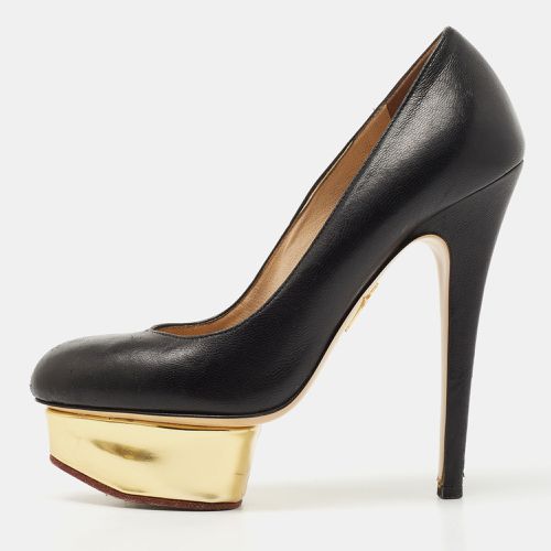 Charlotte Olympia Black Leather Dolly Platform Pumps Size 36.5 - Charlotte Olympia - Modalova