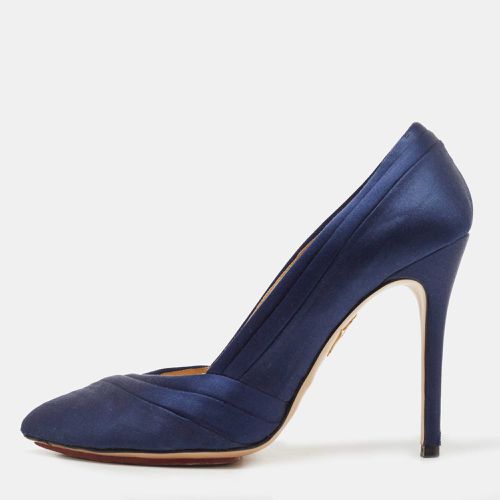 Charlotte Olympia Navy Blue Satin Debonaire Platform Pumps Size 40 - Charlotte Olympia - Modalova