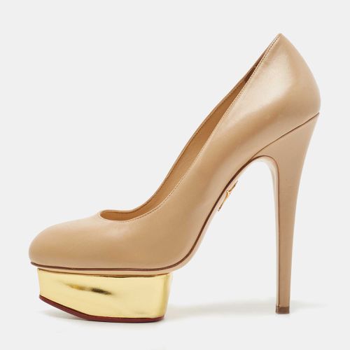 Charlotte Olympia Beige Leather Dolly Platform Pumps Size 38.5 - Charlotte Olympia - Modalova