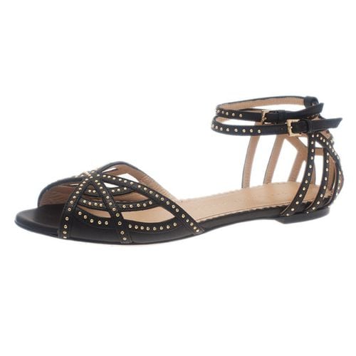 Charlotte Olympia Black Studded Leather Octavia Strappy Sandals Size 35.5 - Charlotte Olympia - Modalova