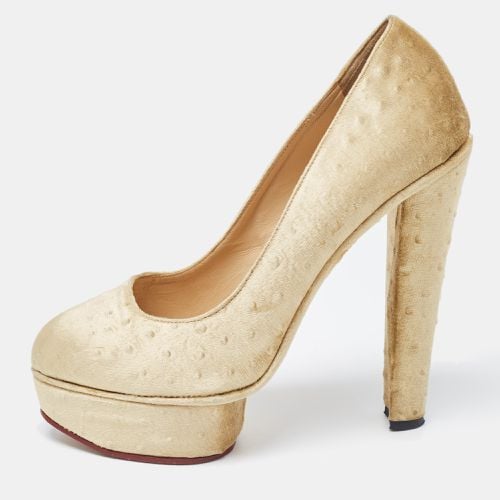 Charlotte Olympia Olive Green Velvet Dolly Platform Pumps Size 39.5 - Charlotte Olympia - Modalova