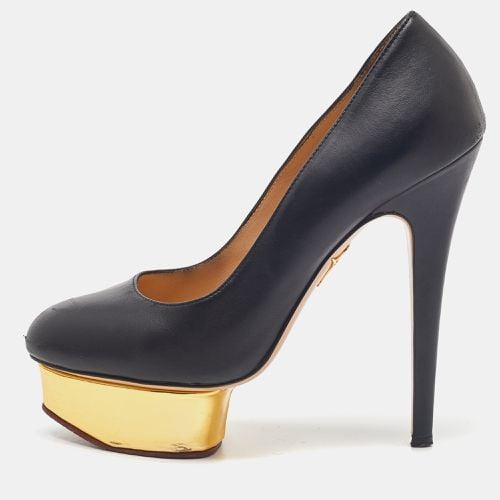 Charlotte Olympia Black Leather Dolly Platform Pumps Size 38 - Charlotte Olympia - Modalova