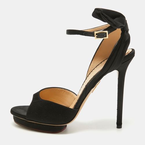 Charlotte Olympia Black Satin Wallace Sandals Size 38 - Charlotte Olympia - Modalova