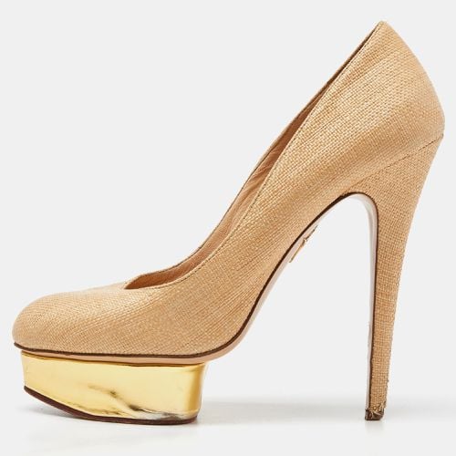 Charlotte Olympia Light Brown Raffia Dolly Pumps Size 42 - Charlotte Olympia - Modalova