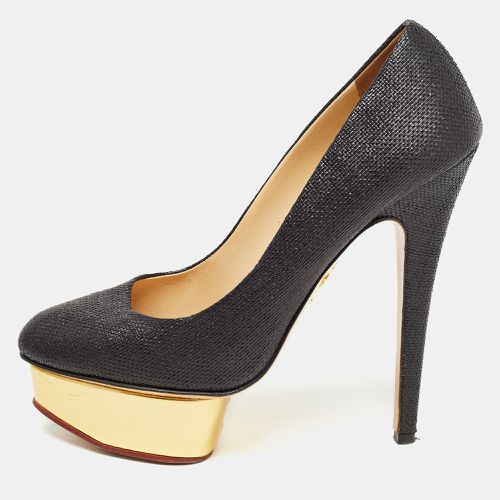 Charlotte Olympia Black Raffia Dolly Pumps Size 39.5 - Charlotte Olympia - Modalova