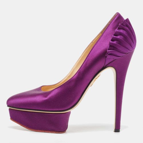 Charlotte Olympia Purple Satin Platform Pumps Size 37.5 - Charlotte Olympia - Modalova