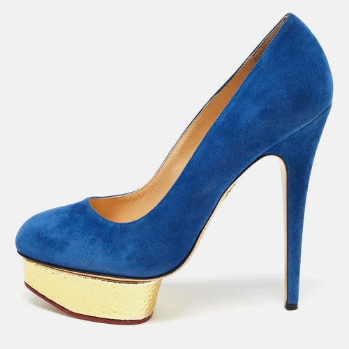 Charlotte Olympia Blue Suede Dolly Pumps Size 41 - Charlotte Olympia - Modalova