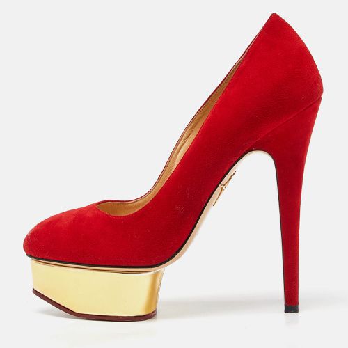 Charlotte Olympia Red Suede Dolly Platform Pumps Size 37 - Charlotte Olympia - Modalova