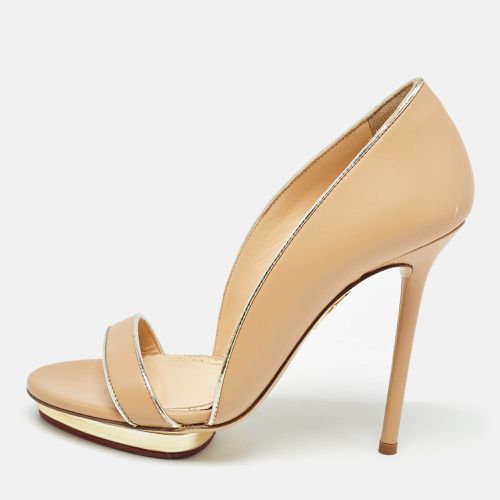 Charlotte Olympia Beige Leather Christine Pumps Size 36.5 - Charlotte Olympia - Modalova