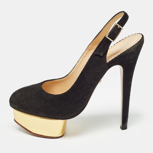 Charlotte Olympia Black Suede Dolly Pumps Size 36.5 - Charlotte Olympia - Modalova