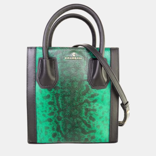 Charriol Green Leather Tote Exotic Skin Handbag - Charriol - Modalova