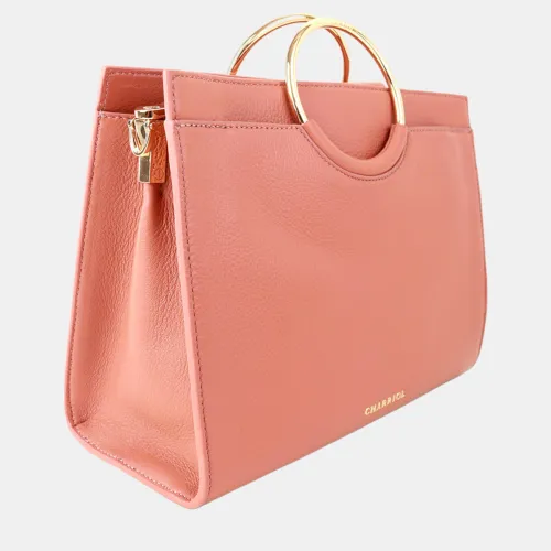 Forever Light Off White Leather Top Handle Bag - Charriol - Modalova