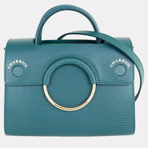 Chameleon One Size Lizard Embossed Leather Top Handle Bag - Charriol - Modalova