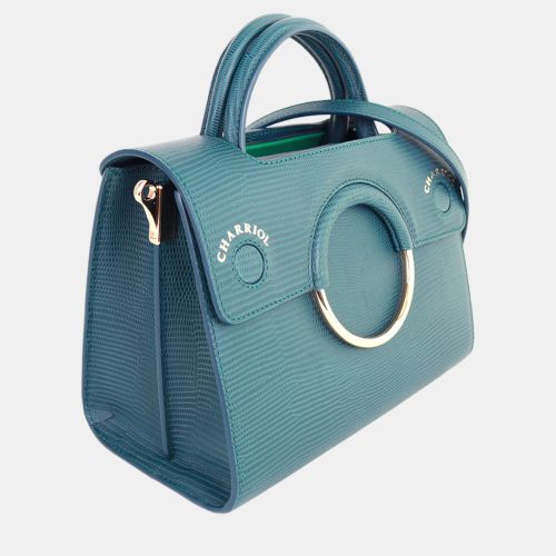 Chameleon One Size Lizard Embossed Leather Top Handle Bag - Charriol - Modalova