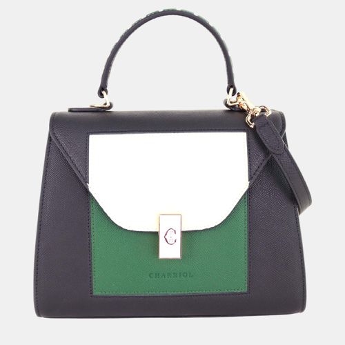 Charriol Black & Dark Green Leather LE REVE Handbag - Charriol - Modalova