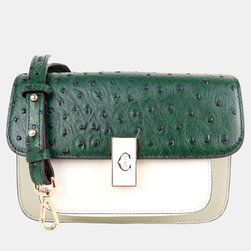 Charriol Green/Beige/Grey Leather LE REVE Crossbody - Charriol - Modalova