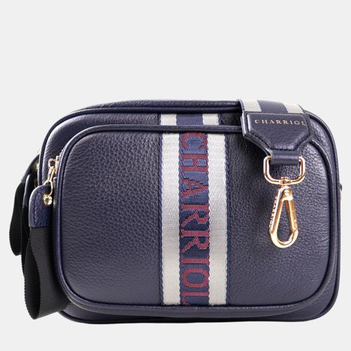 Charriol Dark Blue Leather Deauville Crossbody - Charriol - Modalova