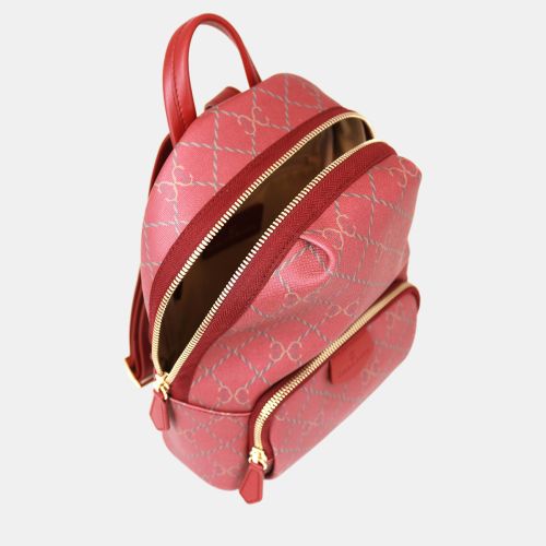 Monogram Canvas Medium Bordeaux Leather Backpack Bag - Charriol - Modalova