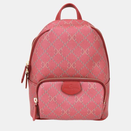 Monogram Canvas Medium Bordeaux Leather Backpack Bag - Charriol - Modalova