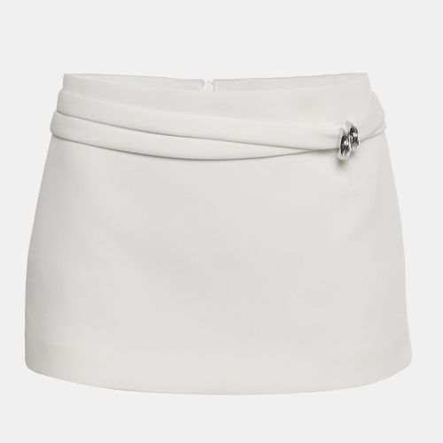 Chats by C.Dam White Gabardine Waist-Detail Mini Skirt S - Chats By C.Dam - Modalova