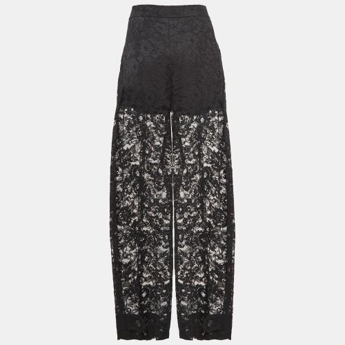 Floral Pattern Lace Sheer Trousers L - Chloe - Modalova