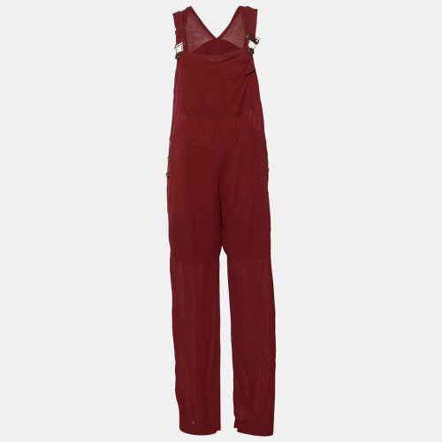 Chloe Burgundy Crepe Buckled Jumpsuit L - Chloe - Modalova