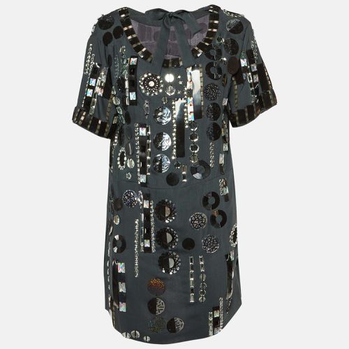 Ardoise Wool Embellished Shift Dress M - Chloe - Modalova