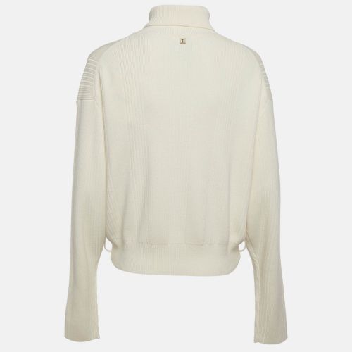 Rib Knit Wool Blend Pullover Sweater L - Chloe - Modalova
