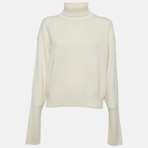 Rib Knit Wool Blend Pullover Sweater L - Chloe - Modalova