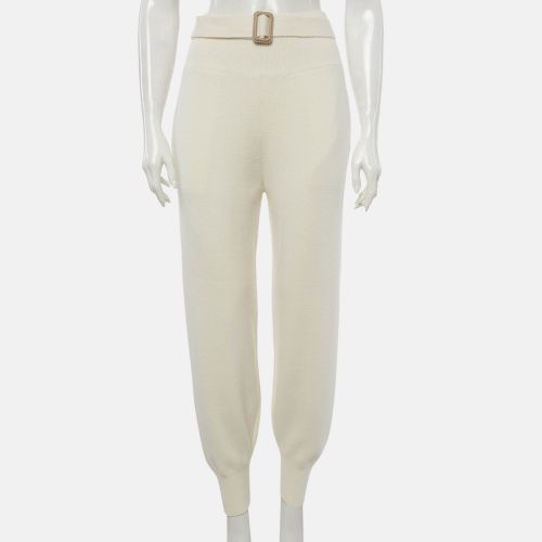 Chloé Wool Rib Knit High Waisted Trousers L - Chloe - Modalova